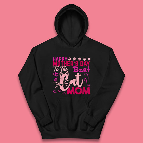 Happy Mother's Day To The Best Cat Mom Kids Hoodie