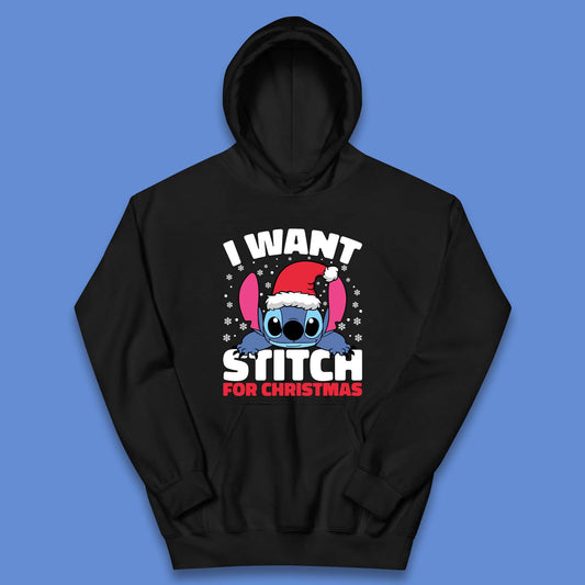 I Want Sticth For Christmas Kids Hoodie
