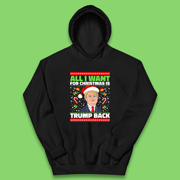 Trump Back Christmas Kids Hoodie
