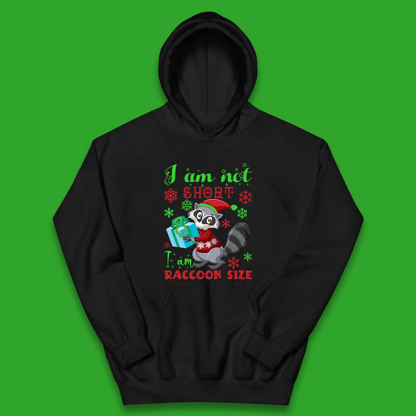 Raccoon Christmas Kids Hoodie