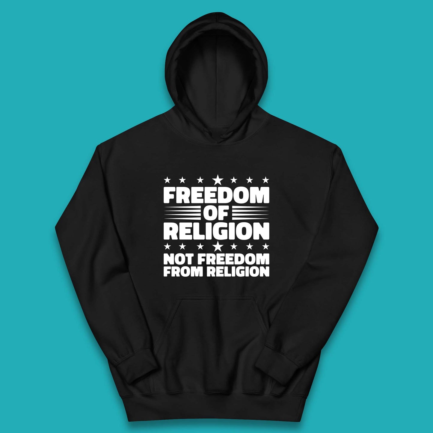 Freedom Of Religion Not Freedom From Religion Separation Of Church Of State Anti-Fascist Kids Hoodie