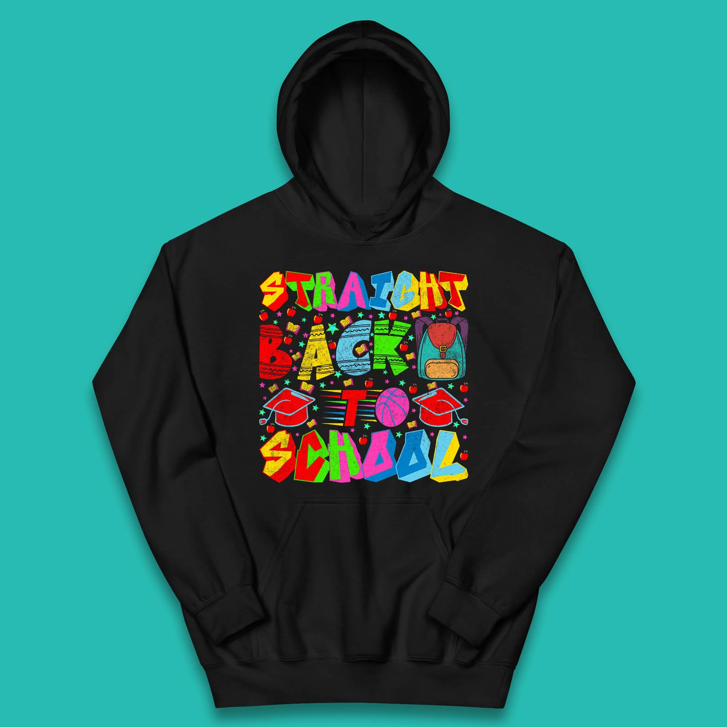 Straight Back To School Back To School First Day Of School Kids Hoodie