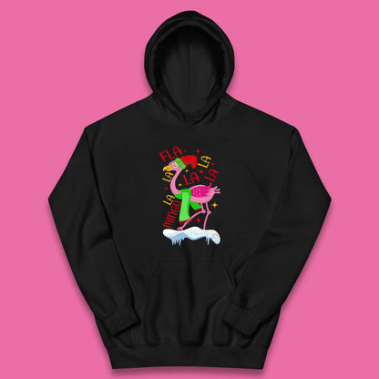 pink flamingo christmas hoodie