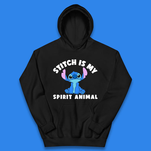 Stitch Is My Spirit Animal Disney Spirit Lilo & Stitch Cartoon Character Ohana Stitch Lover Kids Hoodie