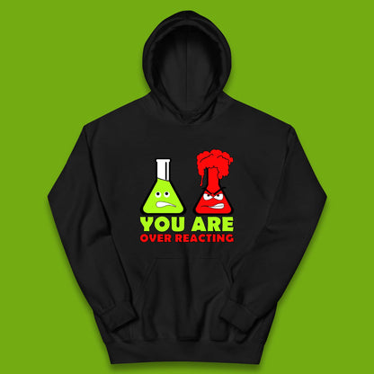 You Are Over Reacting Creepy Face Flask Funny Meme Chemistry Lovers Kids Hoodie