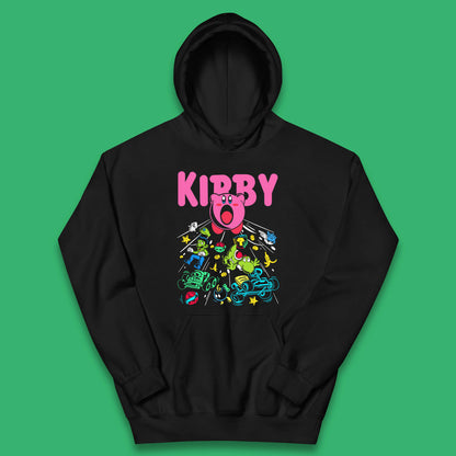 Kirby Consume Karting Mario Kart Ghost Band Heavy Metal Kirby Retro Gaming Kids Hoodie