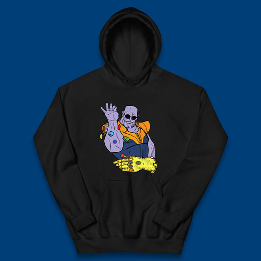 Thanos Infinity Stones Bae Avengers Infinity War Salt Bae Thanos Spoof Marvel Comics Infinity Gauntlet Kids Hoodie