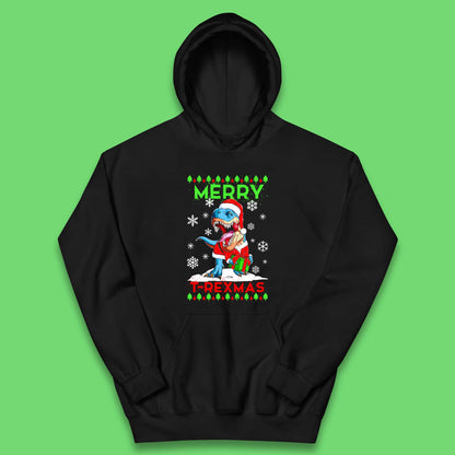 merry t rexmas christmas dinosaur hoodie
