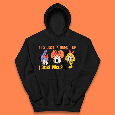 It's Just A Bunch Of Hocus Pocus Halloween Witches Minnie Mouse & Friends Disney Trip Kids Hoodie
