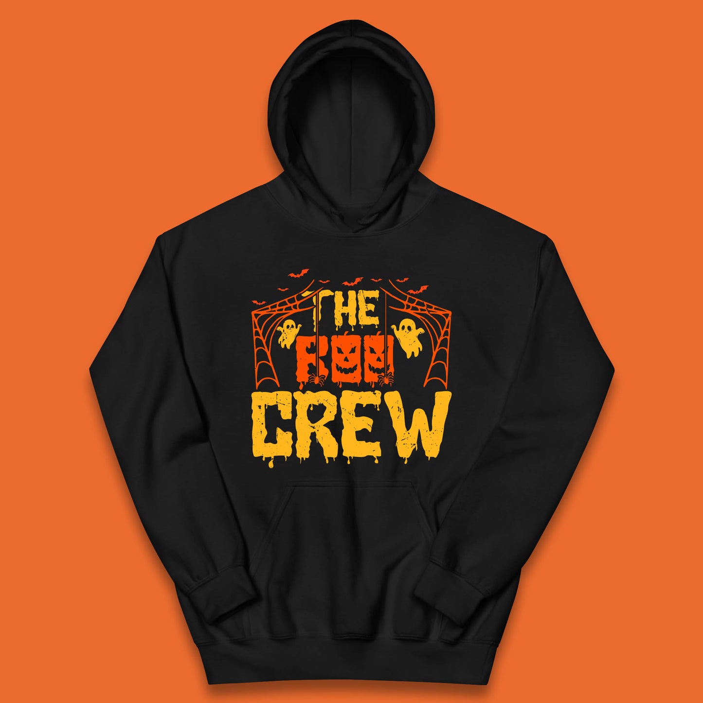 The Boo Crew Halloween Horror Spooky Boo Squad Matching Halloween Costume Kids Hoodie