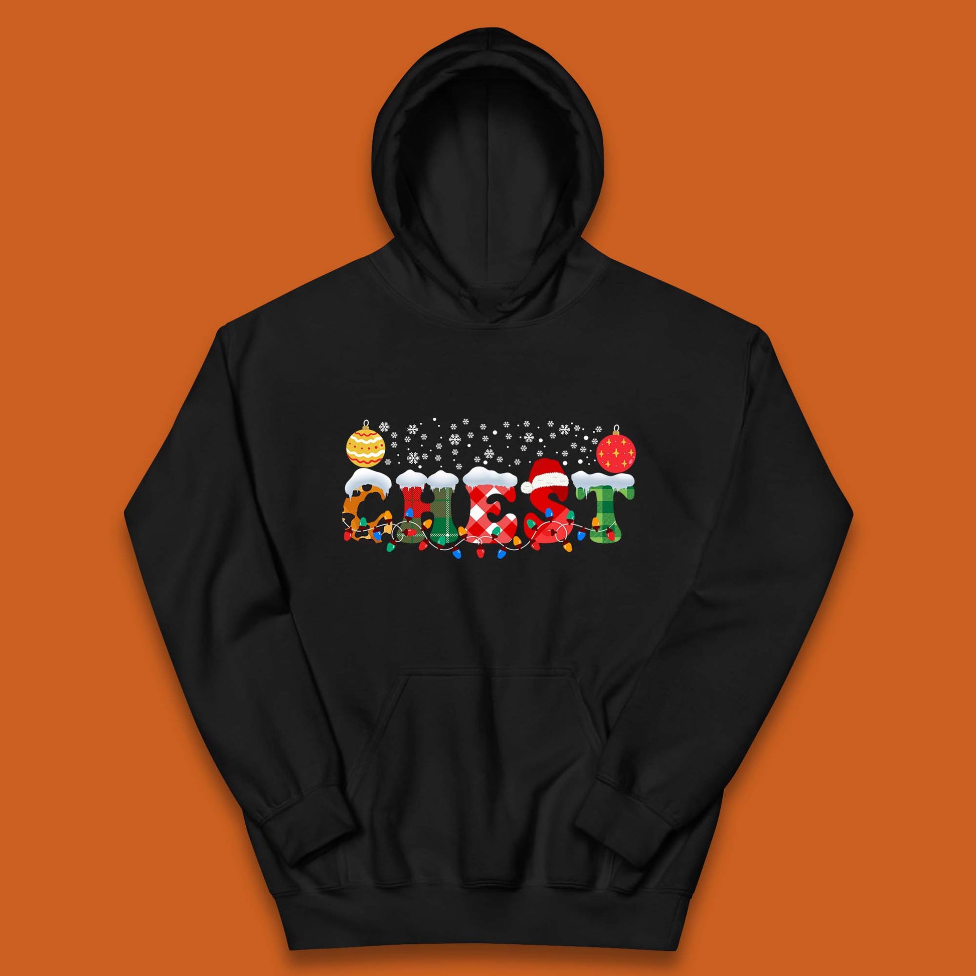 chest and nuts christmas snow winter hoodie