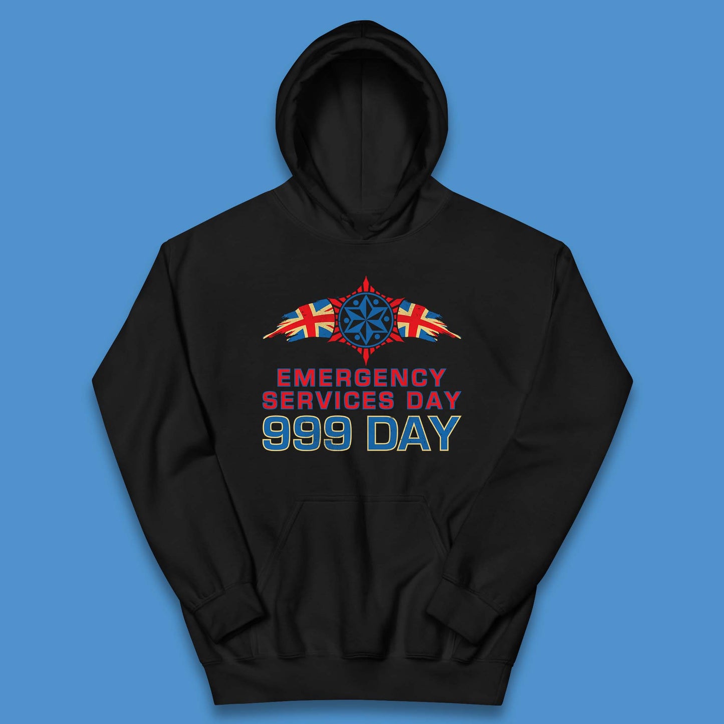 Emergency Services Day 999 Days United Kingdom Emergency Services First Responder Annual Holiday Kids Hoodie
