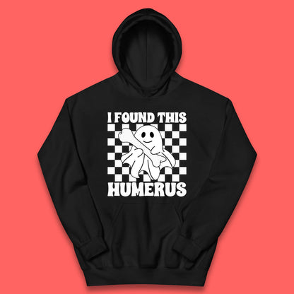 I Found This Humerus Halloween Bone Joke Funny Ghost Halloween Costume Kids Hoodie