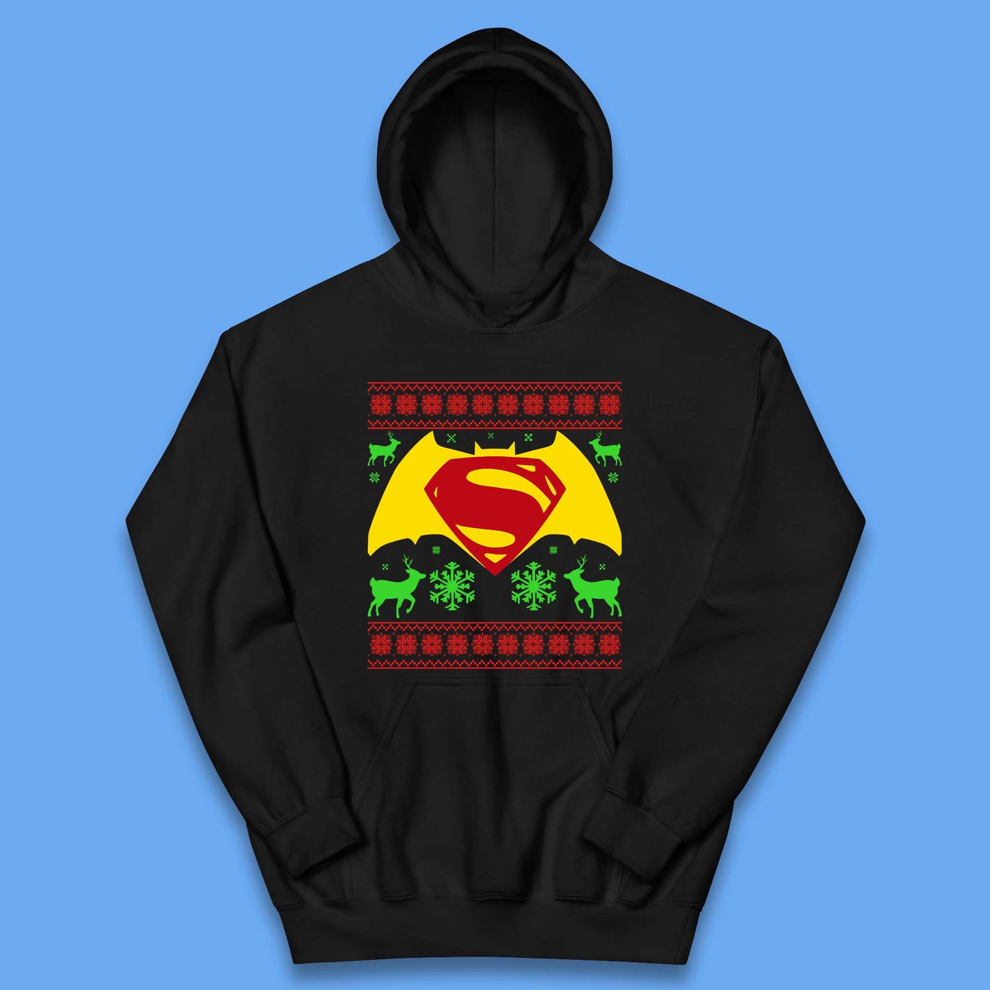Batman V Superman Christmas Kids Hoodie