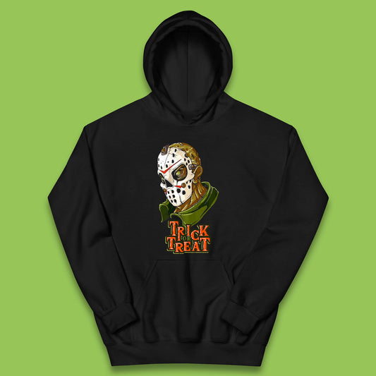 Halloween Trick Or Treat Jason Voorhees Face Mask Horror Movie Character Kids Hoodie