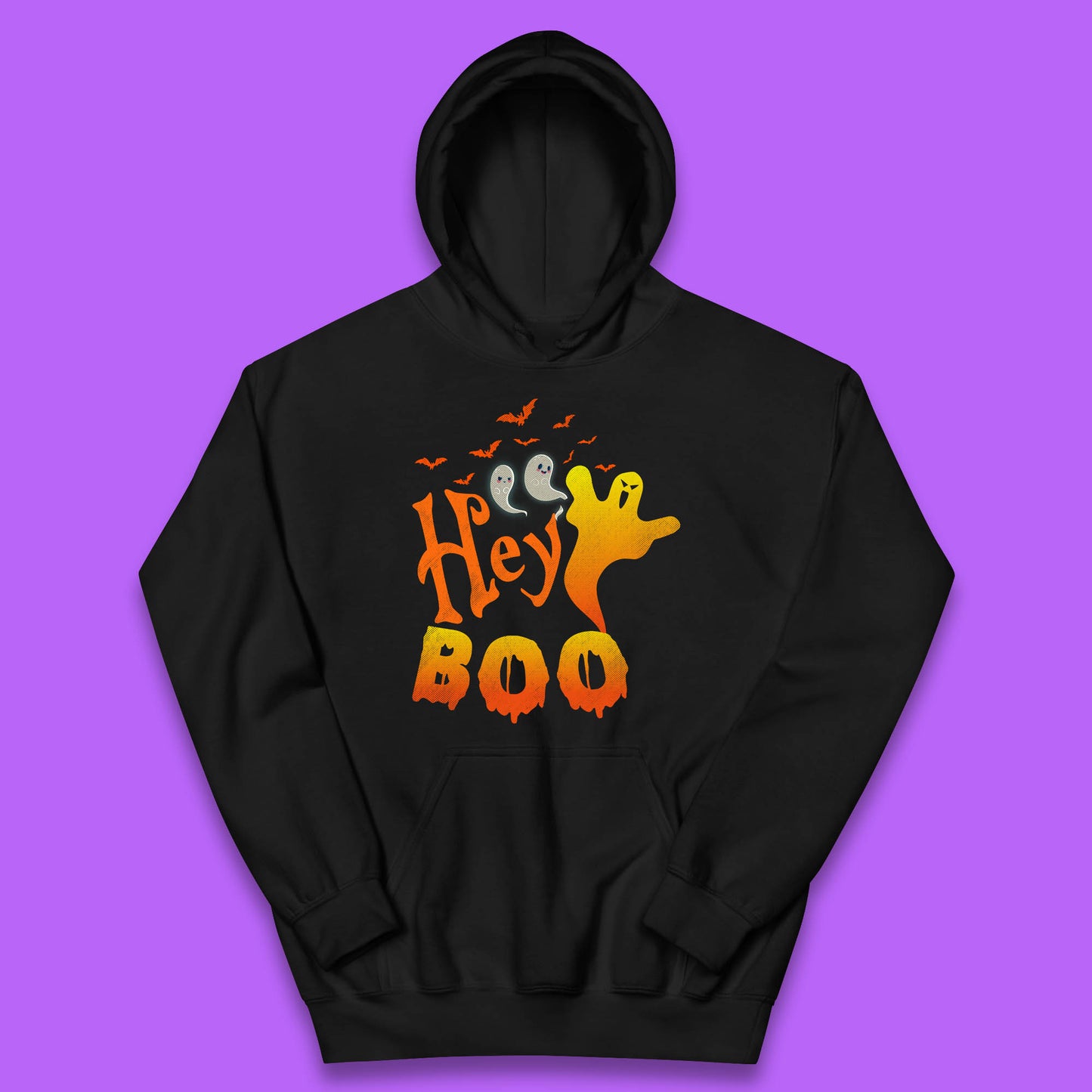 Whispers in the Moonlit Night Hey Boo Horror Scary Costume Halloween Boo Wear Kids Hoodie