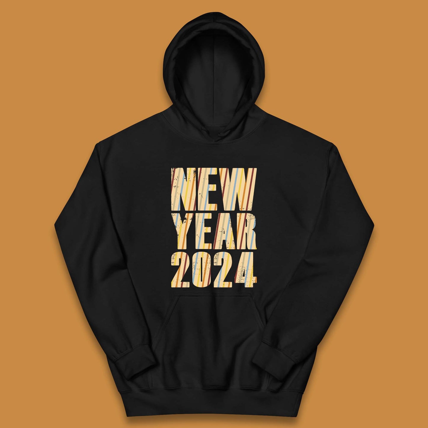 Retro Style New Year 2024 Kids Hoodie