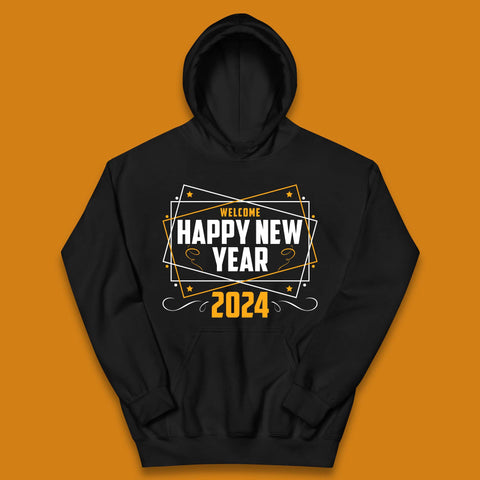 Welcome Happy New Year 2024 Kids Hoodie