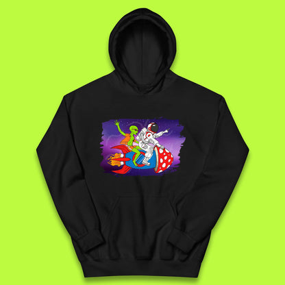Alien & Astronaut Rocket Ship Kids Hoodie