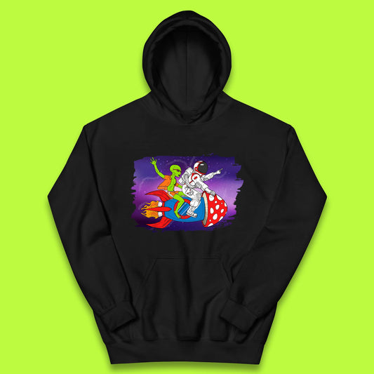Alien & Astronaut Rocket Ship Kids Hoodie
