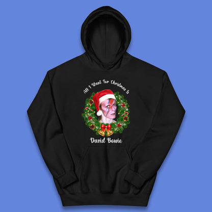 David Bowie Christmas Kids Hoodie