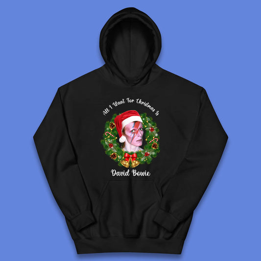 David Bowie Christmas Kids Hoodie