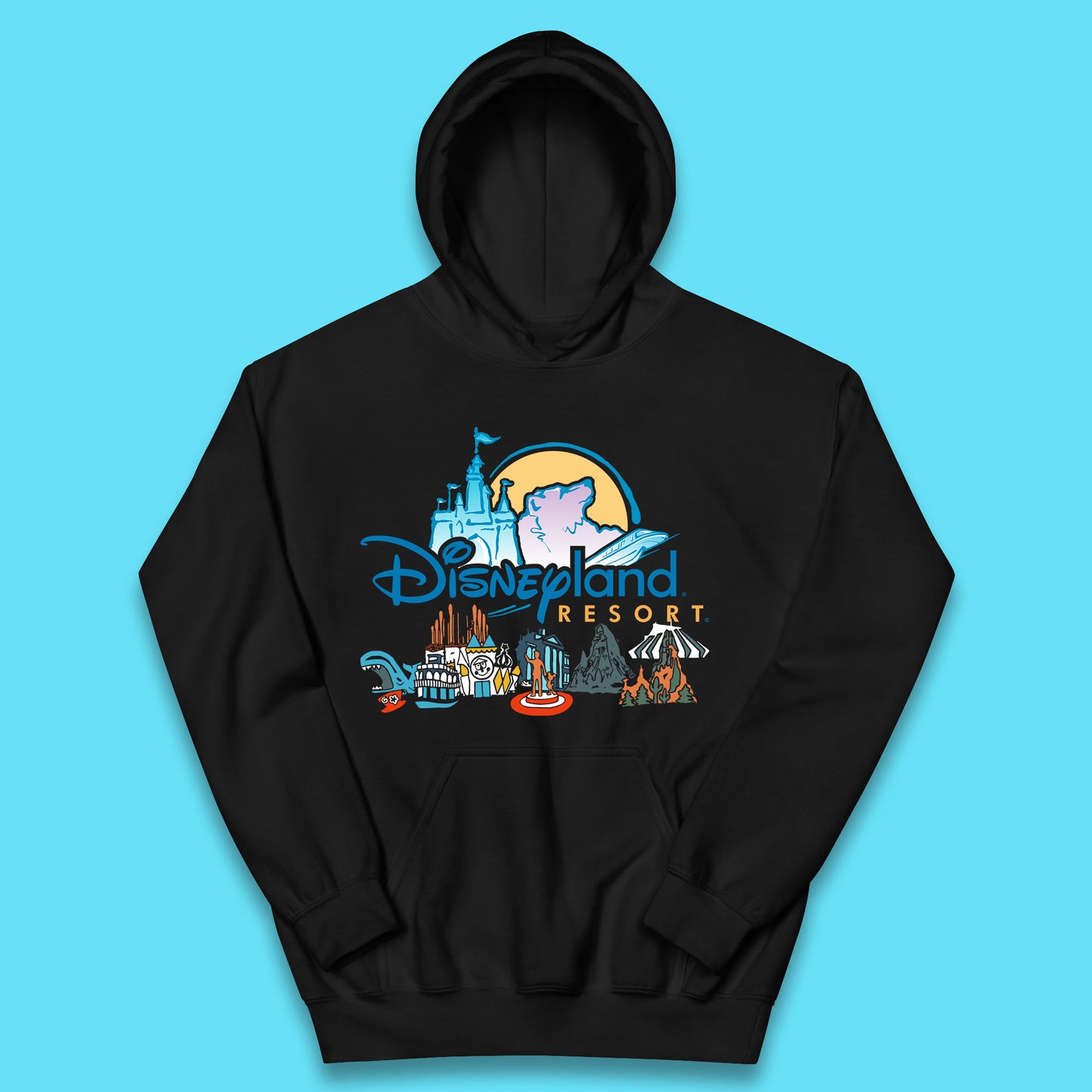 Retro Disneyland Resort Happiest Place on Earth Disneyland Parks Disney 100 Years Of Wonder Disneyland Family Trip Kids Hoodie