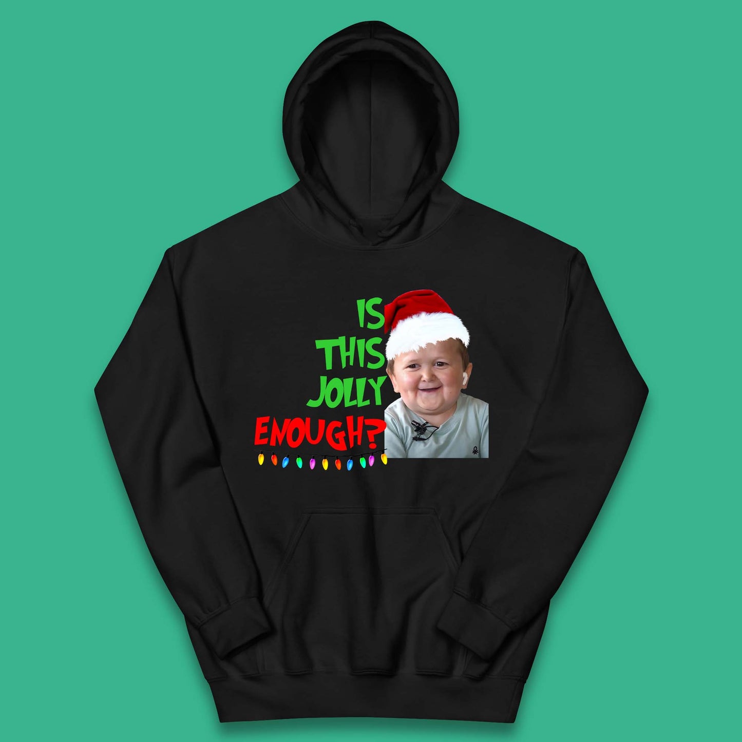 Jolly Enough Hasbulla Christmas Kids Hoodie