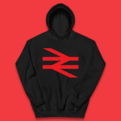 British Rail Union Jack Logo Trains Trainspotter Train Nationalisation Britain Uk Labour Politics Kids Hoodie