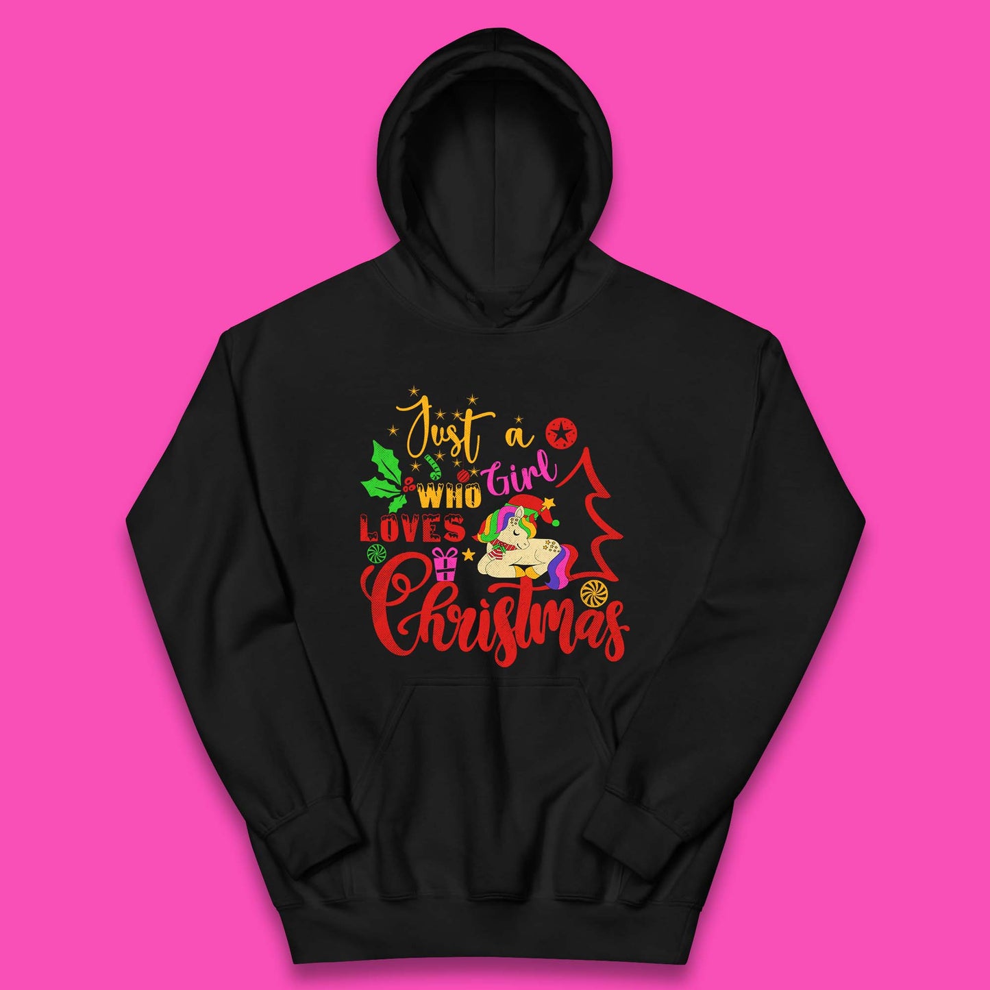 Unicorn Christmas Kids Hoodie