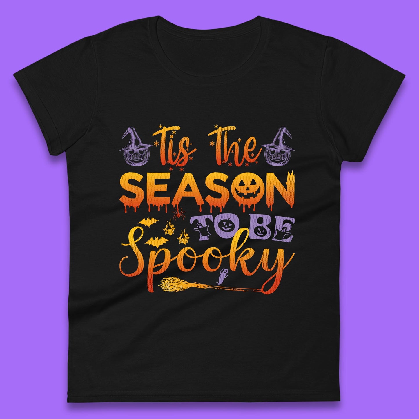 Tis The Season To Be Spooky Halloween Creepy Season Womens Tee Top