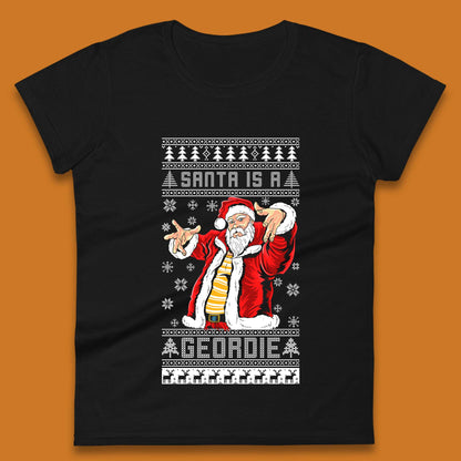 Santa Is A Gerodie Christmas Womens T-Shirt