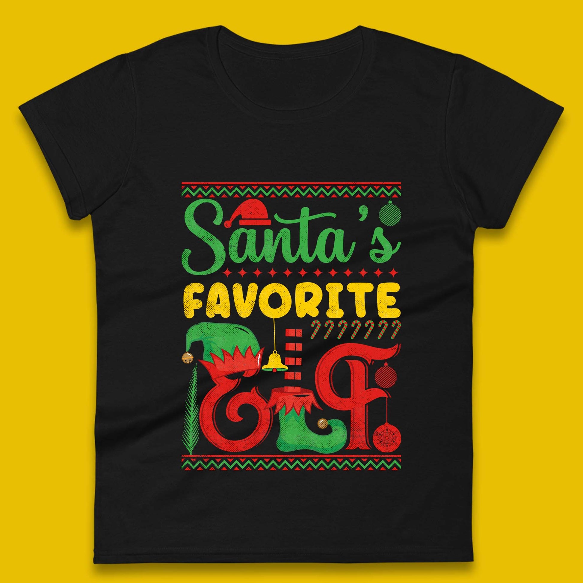 christmas santas favorite elf costume t shirt