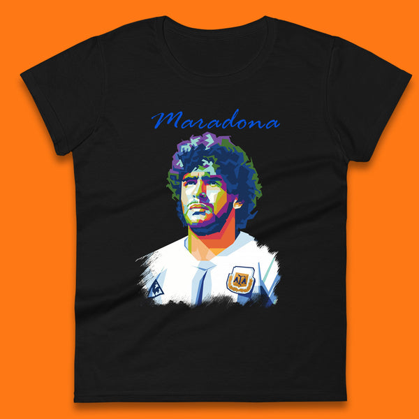 Legend Maradona Argentina Professional Soccer Player Greatest Of All Time Soccer Player Womens Tee Top