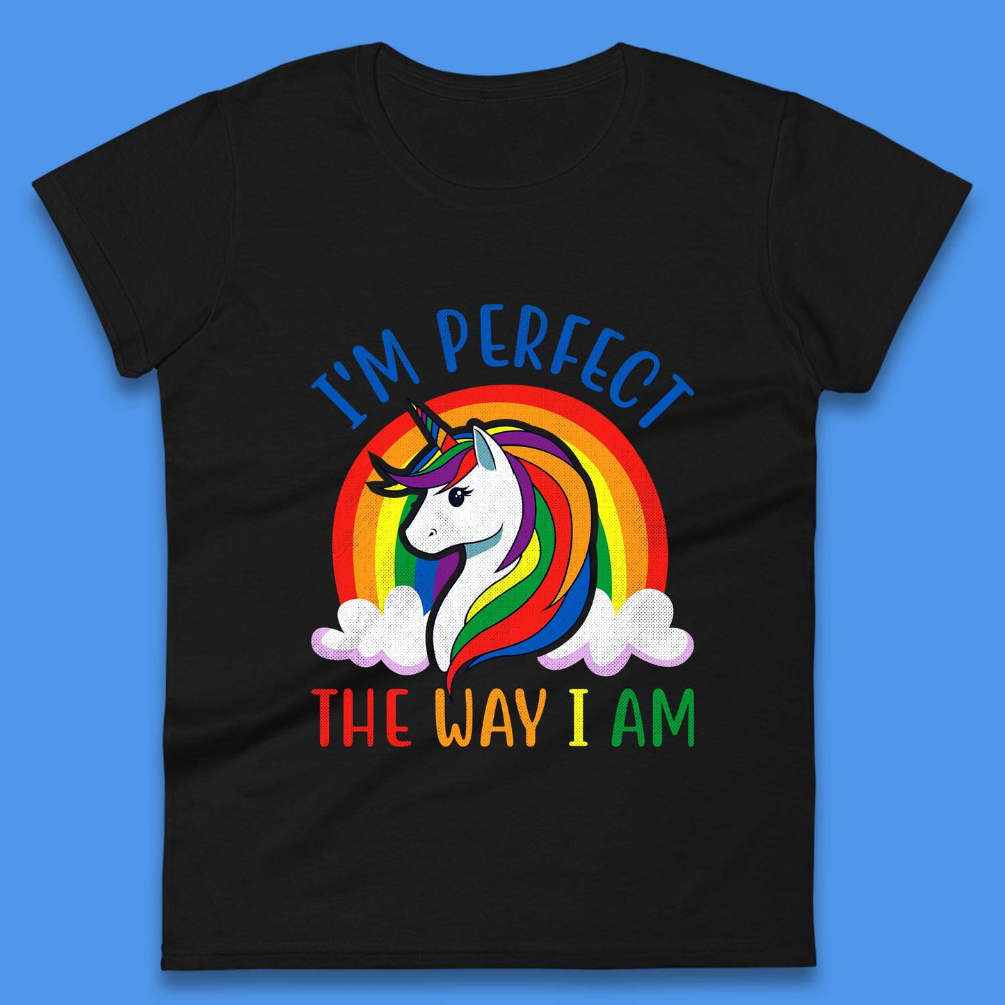 Rainbow Unicorn LGBT Pride Womens T-Shirt