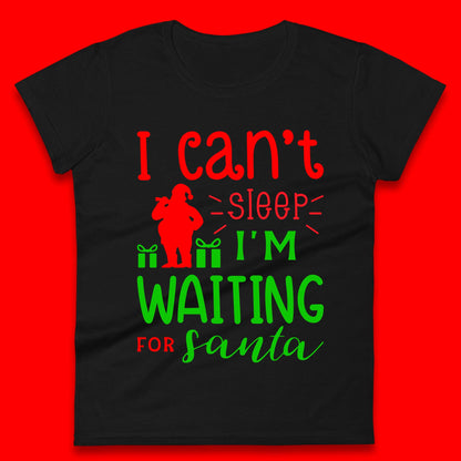 Christmas Waiting For Santa Ladies T-Shirt