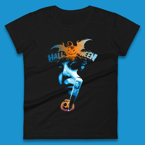 Michael Myers Halloween Laurie Halloween Take A Knife Horror Movie Character Womens Tee Top