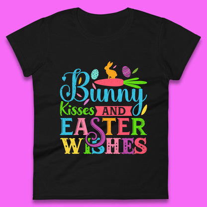 Bunny Kisses And Easter Wishes Womens T-Shirt