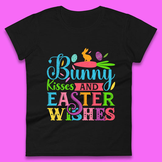 Bunny Kisses And Easter Wishes Womens T-Shirt
