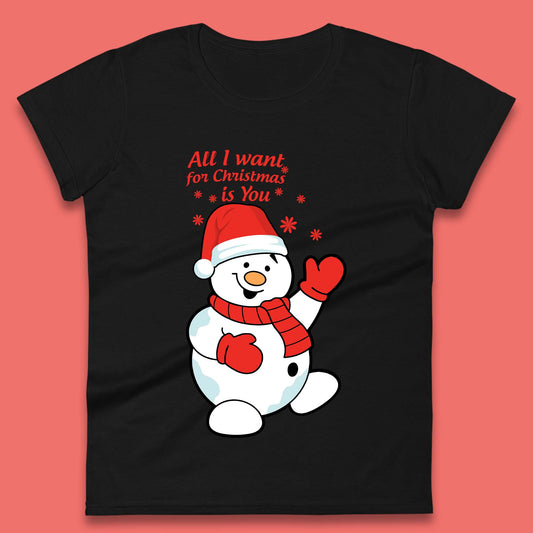 Snowman Christmas Womens T-Shirt