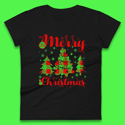 merry christmas trees womens top