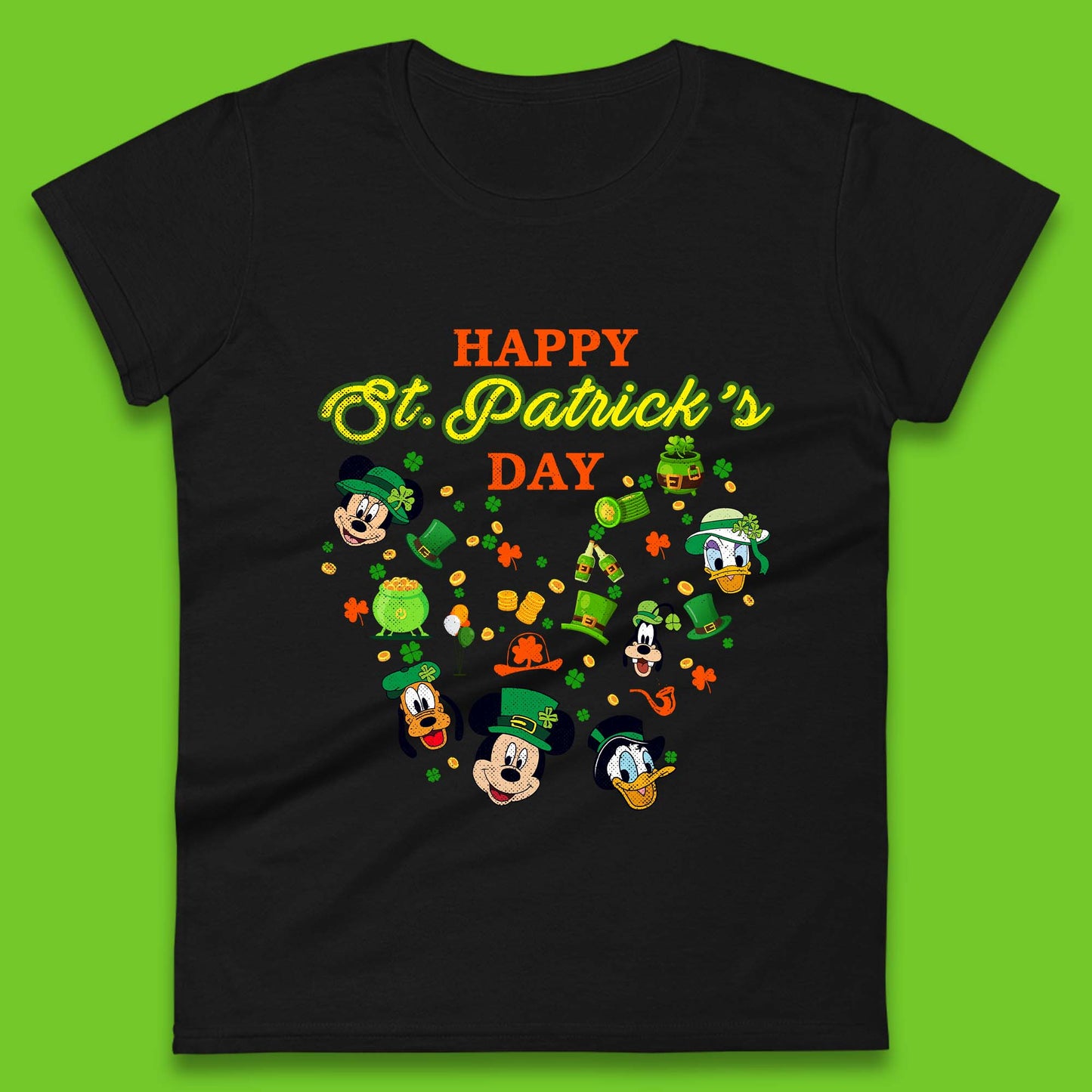 Disney Happy St. Patrick's Day Womens T-Shirt