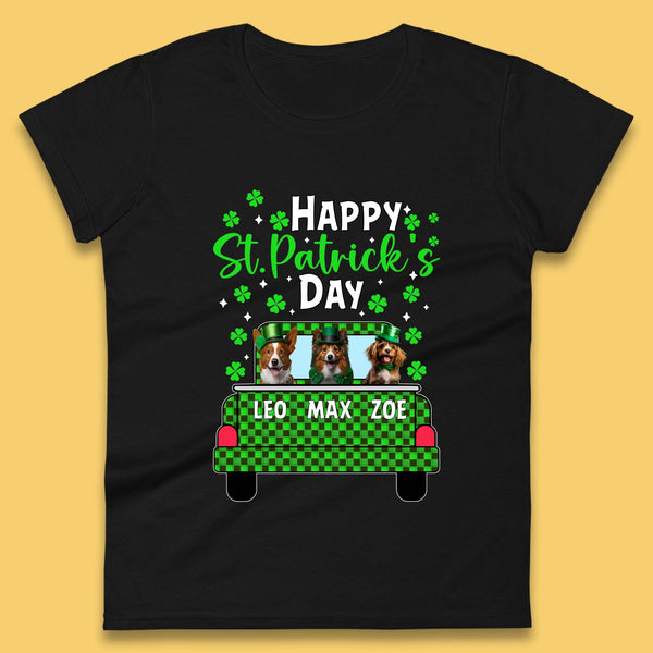 Personalised Dog St. Patrick's Day Womens T-Shirt