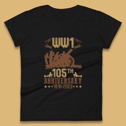 WW1 105th Anniversary 1918-2023 End Of World War I Remembrance Day Womens Tee Top