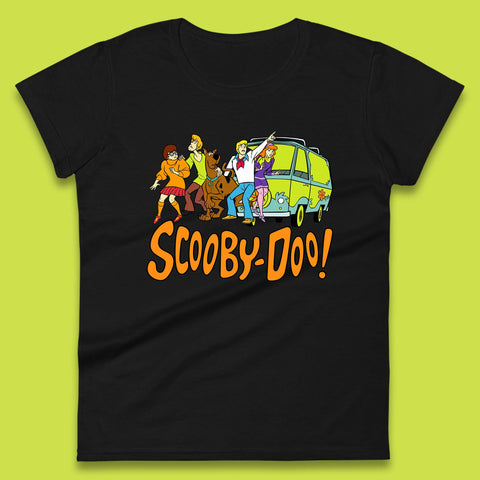 Halloween Scooby Doo & Gang Horror Van Scary Mystery Machine Womens Tee Top