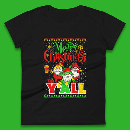 gnome christmas womens tee