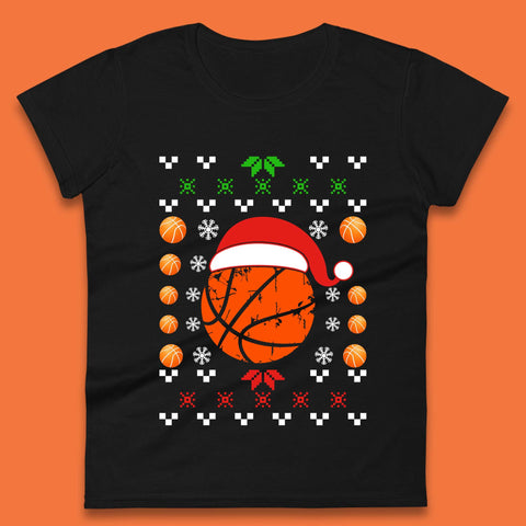 Basketball Christmas Womens T-Shirt