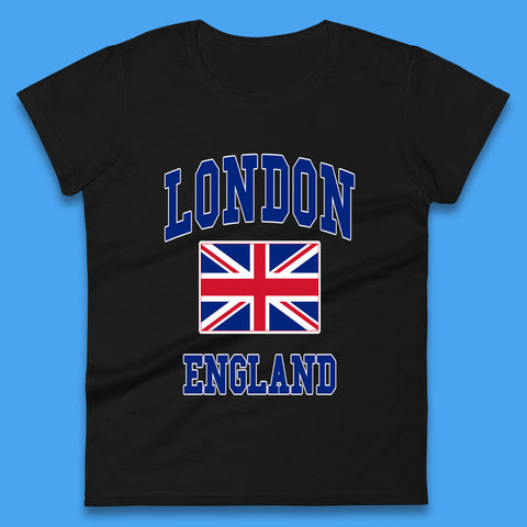 London England Flag Great Britain United Kingdom Uk Union Jack Souvenir British Flag Womens Tee Top