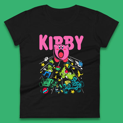 Kirby Consume Karting Mario Kart Ghost Band Heavy Metal Kirby Retro Gaming Womens Tee Top