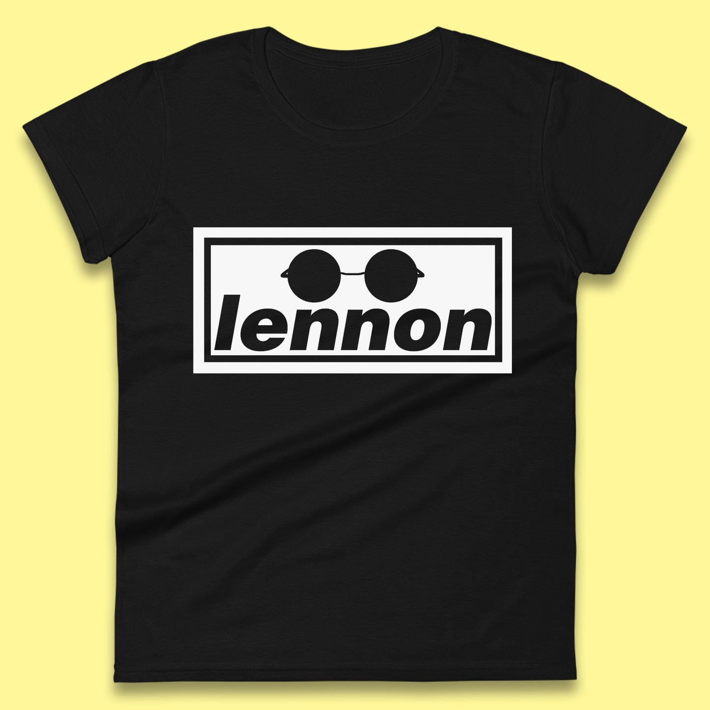 Lennon British Beatles Band John Lennon Singer Songwriter Musician Lennon Glasses Womens Tee Top